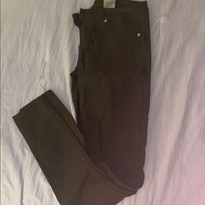 Army Green Straight Skinny pants